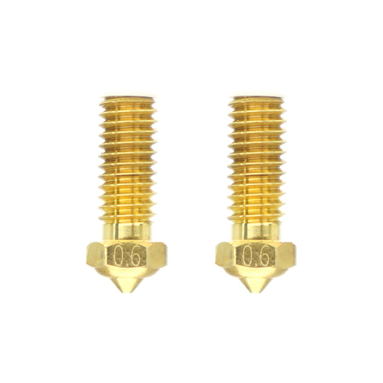 Pair of QIDI 3D Printer Brass Nozzles - 0.6mm