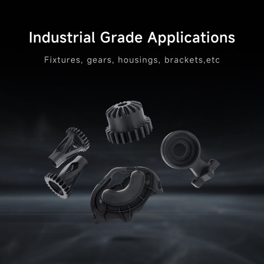 3D printed industrial parts, gears, housings