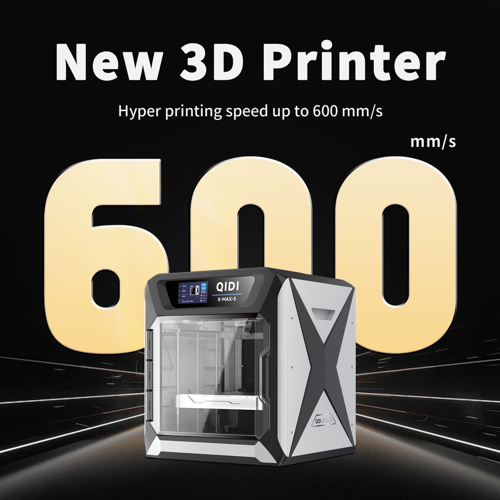 A fast 3D printer with hyper printing speed up to 600 mm/s