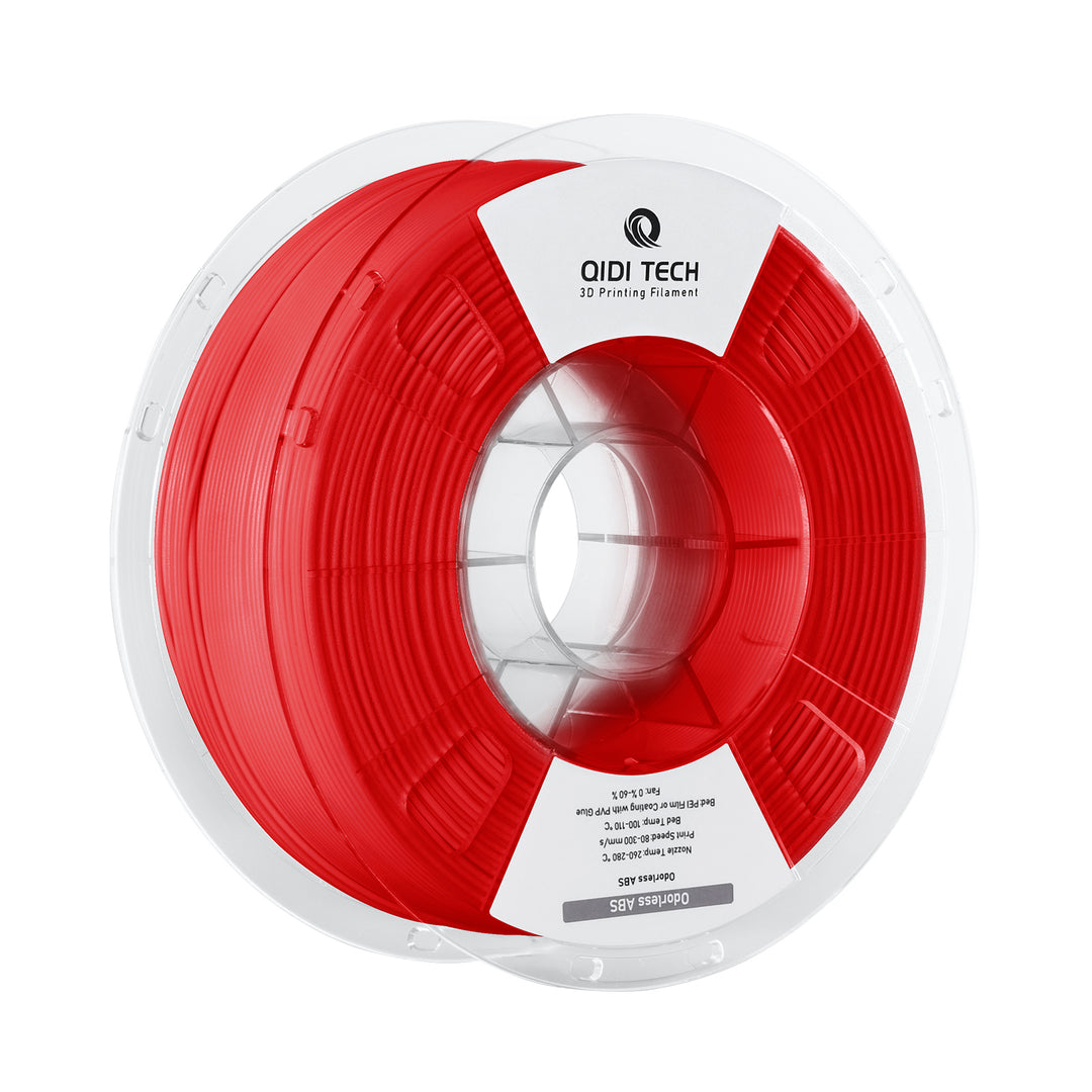 QIDI Odorless ABS Rapido Red Filament Spool