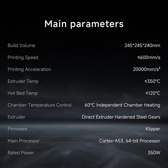 QIDI Q1 Pro 3D Printer - Main Parameters