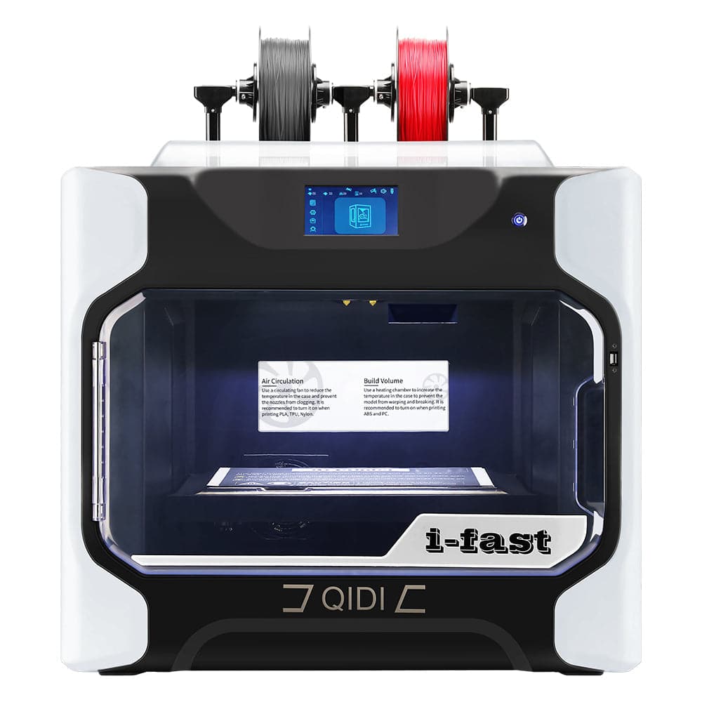 QIDI TECH I-FAST 3D Printer,white body, can print two colors at the same time