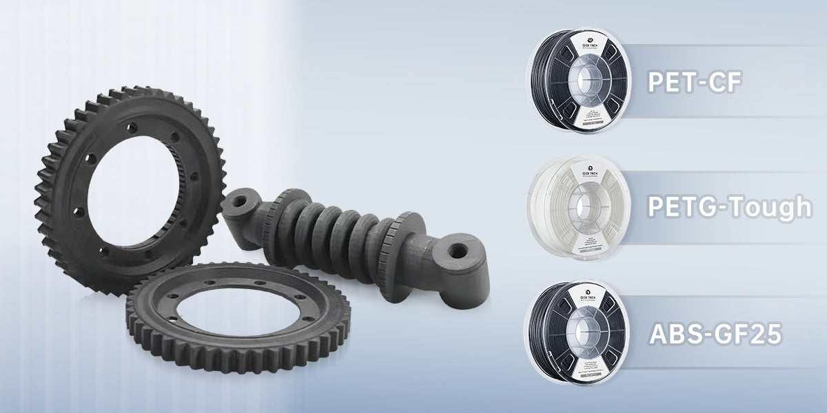 3D printed gears and springs with QIDI filament spools