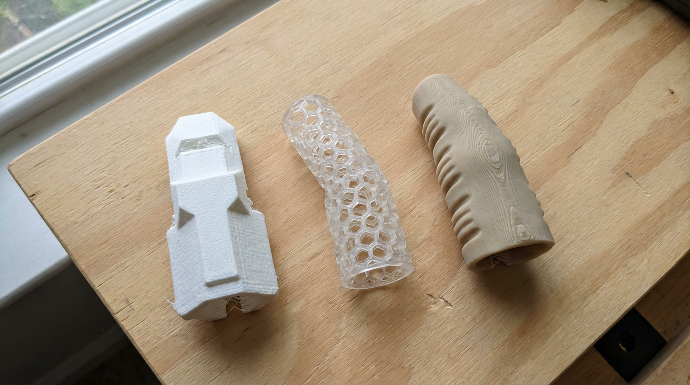 pla tpu nylon finger splint material comparison