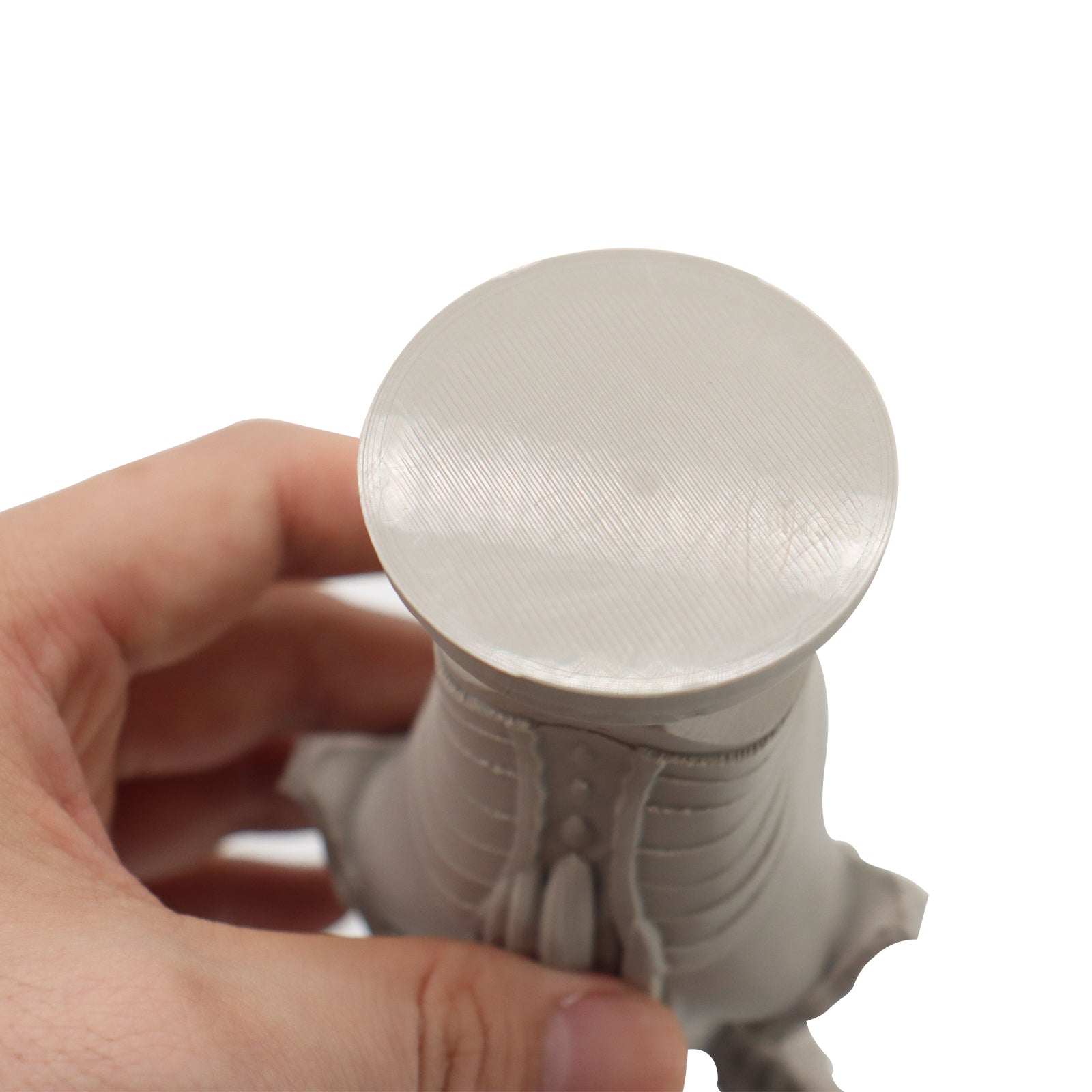 Printed model held, highlighting the smooth surface of X-Smart 3 plate