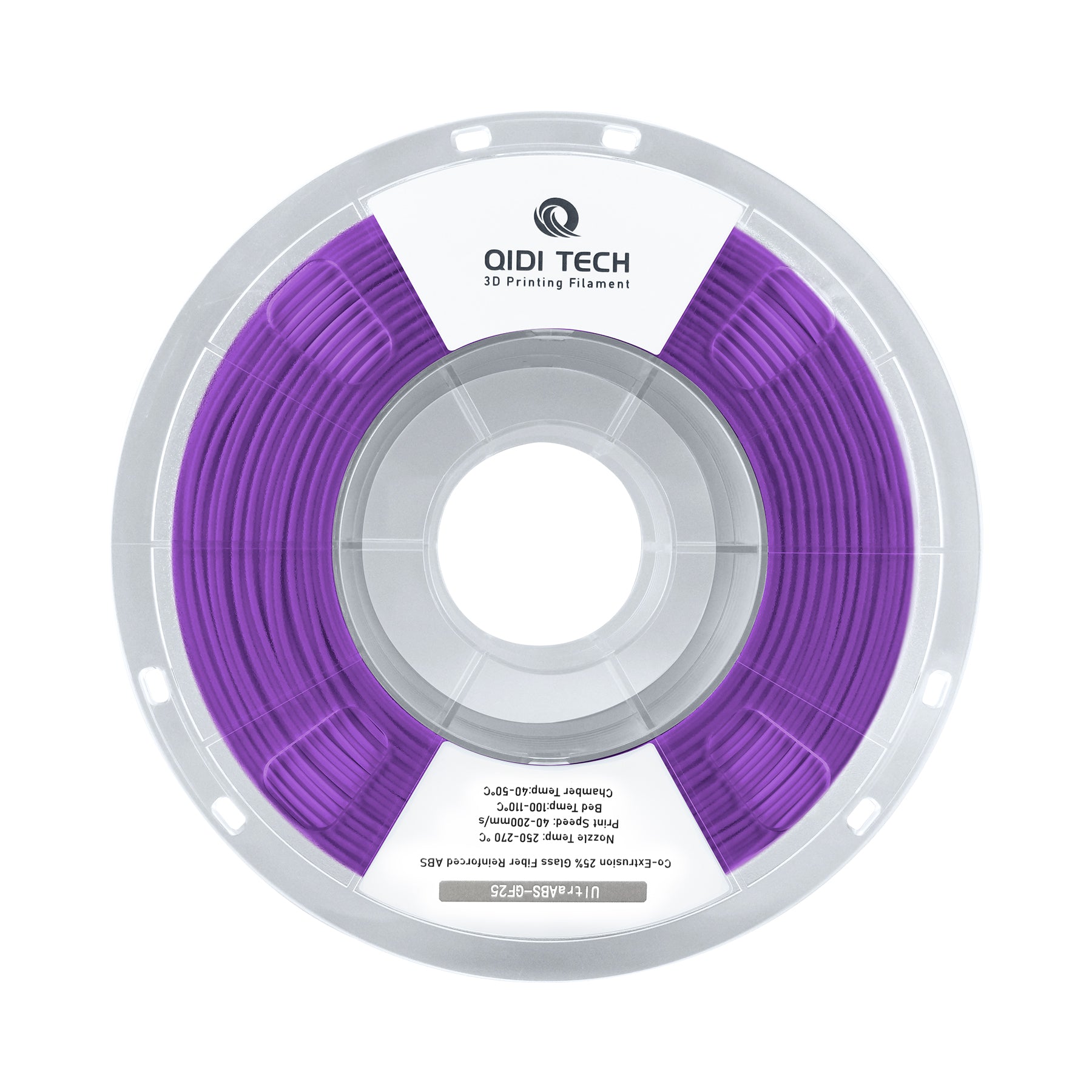 QIDI Ultra ABS-GF25 Filament reel, purple, 3D printing material