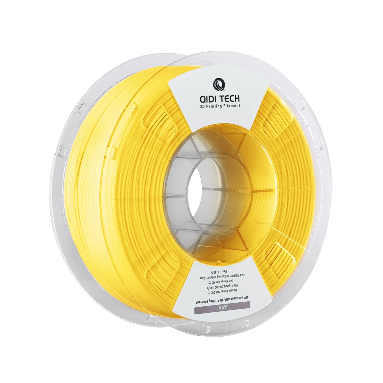 Yellow QIDI ASA 3D Printing Filament Spool