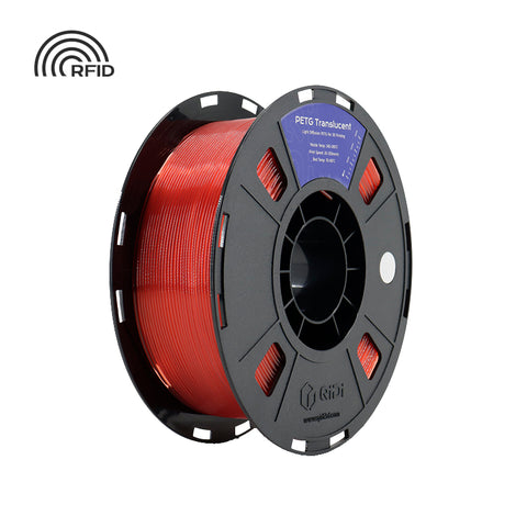 PETG translucide - 1 kg / Chine / Code hexagonal rouge # ff4d4d