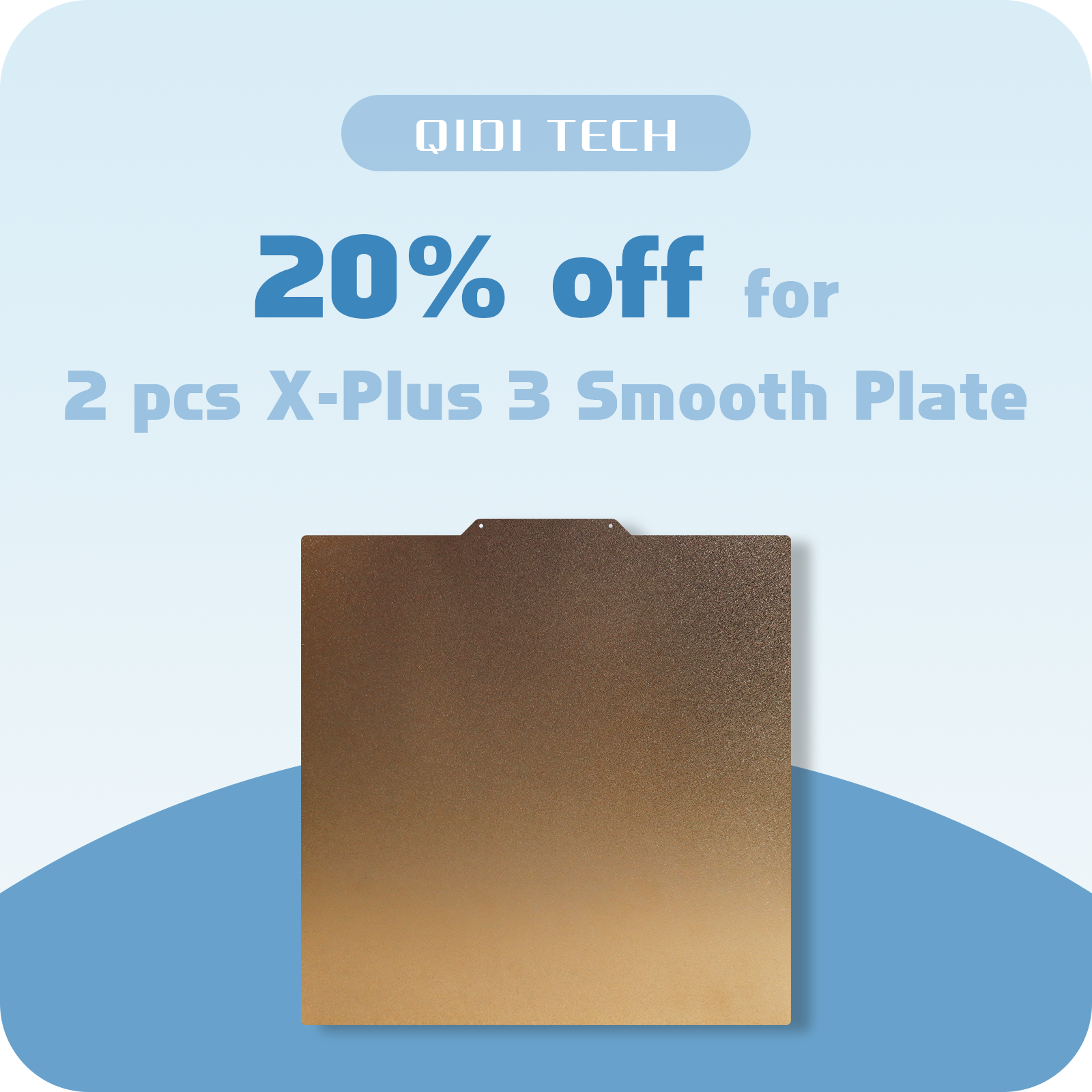 Qidi Tech X-Plus 3 Smooth Plate