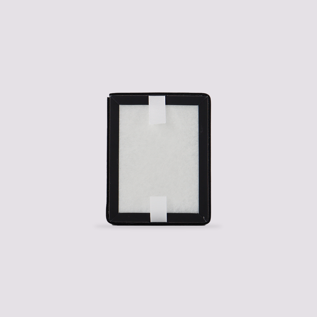 Q2 3-in-1 air filter with white HEPA and activated carbon layers