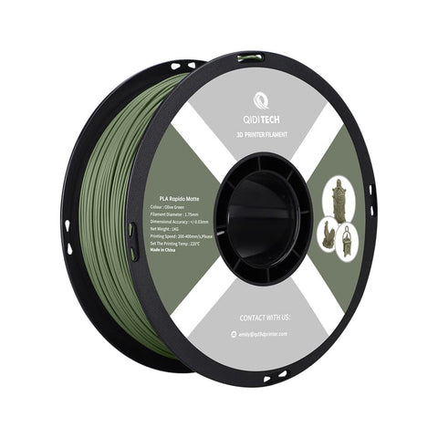 PLA Matte Rapido Filament - PLA Mat (1kg) / CHINE / Code Hex Green Olive # 555B43