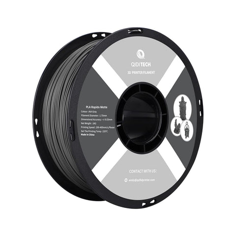 PLA Matte Rapido Filament - PLA Mat (1kg) / CHINE / Code hexagonal gris cend # 313335