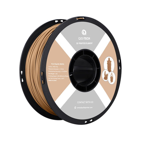PLA Matte Rapido Filament - PLA Mat (1kg) / CHINE / CODE HEX DE MALT CLAY # 876E59
